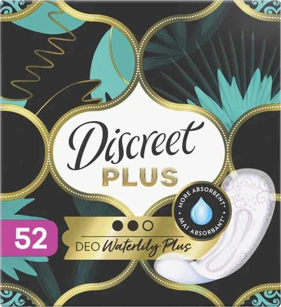 Прокладки щоденні Discreet Waterlily Deo Plus, 52 шт