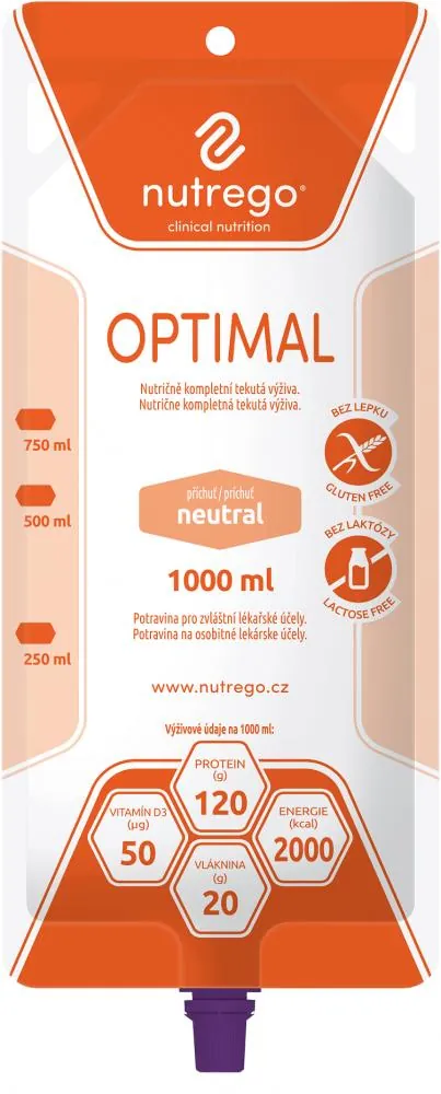Ентеральне харчування Nutrego Optimal для дорослих і дітей від 3 років, нейтральний смак, 1000 мл