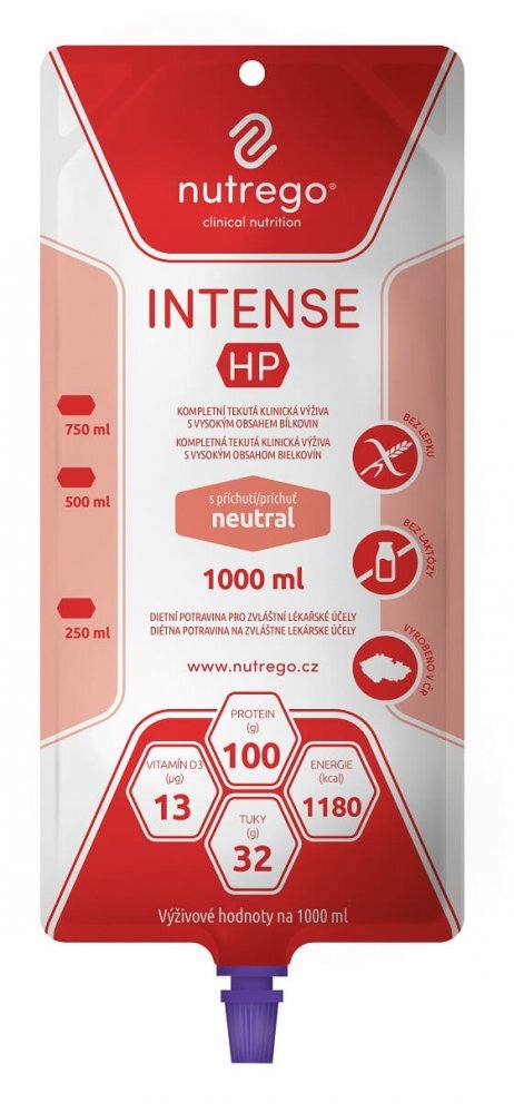 Энтеральное питание Nutrego Intens HP для взрослых и детей от 3 лет, нейтральный вкус, 1000 мл