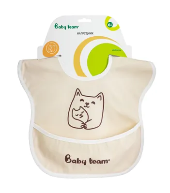 Нагрудник Baby Team 6525 вологонепроникний, від 6 місяців