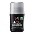 Дезодорант-антиперспірант кульковий Vichy Homme 72h Invisible Resist для чоловіків захист від поту і запаху проти жовтих і білих плям на одязі, 50 мл