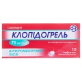 Клопидогрель таблетки, п/о по 75 мг №10