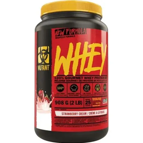 Протеїн сироватковий змішаний Mutant Whey, полуничний крем, 908 г