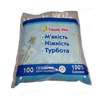 Ватні палички Tabula Vita №100 в пак.
