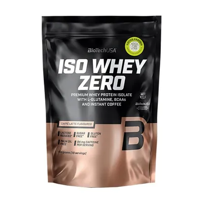 Протеїн сироватковий ізолят Biotech Iso Whey Zero кава латте, 454 г