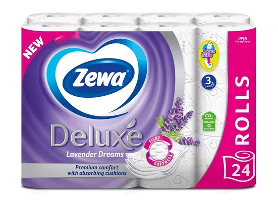 Туалетний папір Zewa Deluxe Lavender Dreams Лаванда 3 шари, 24 рулони