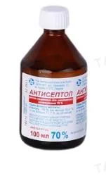 Антисептол розчин д/зовн. заст., спирт. 70 % по 100 мл у флак.