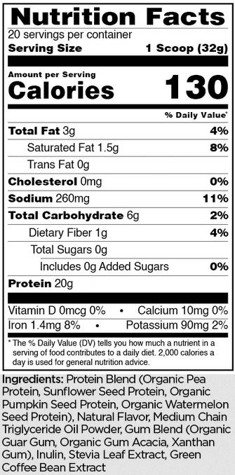 Протеїн R1 (Rule One) Plant Protein + Energy Холодна кава, 639 г