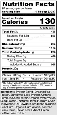 Протеїн рослинний змішаний Rule One Plant Protein + Energy, холодна кава, 639 г