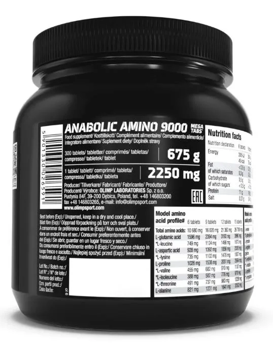 Амінокислоти Olimp Anabolic Amino 9000, 300 таблеток