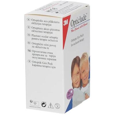 Пластир медичний Opticlude Maxi для очей, неткана основа, бежевий, розмір 5,7 x 8,2 см, 20 штук