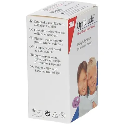 Пластир медичний Opticlude Maxi для очей, неткана основа, бежевий, розмір 5,7 x 8,2 см, 20 штук