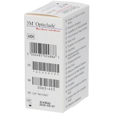 Пластир медичний Opticlude Maxi для очей, неткана основа, бежевий, розмір 5,7 x 8,2 см, 20 штук