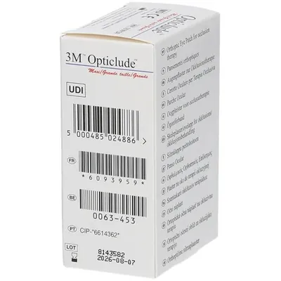 Пластир медичний Opticlude Maxi для очей, неткана основа, бежевий, розмір 5,7 x 8,2 см, 20 штук