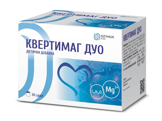 Квертимаг Дуо порошок д/перор. прим. с подсластителем по 5 г №14 в пак.