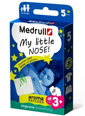 Пластир ароматичний Medrull My little nose 5,8 х 5 см, 5 штук