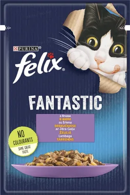 Корм вологий для кішок Purina Felix Fantastic в желе з яловичиною, 85 г