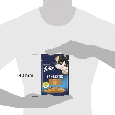 Корм вологий для кішок Purina Felix Fantastic в желе з індичкою, 100 г