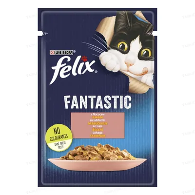 Корм вологий для кішок Purina Felix Fantastic в желе з лососем, 85 г