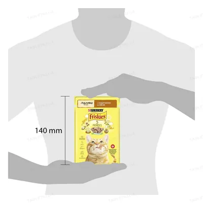 Корм вологий для кішок Purina Friskies шматочки в підливі з індичкою, 85 г