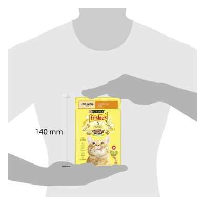Корм влажный для кошек Purina Friskies кусочки в соусе с курицей, 85 г