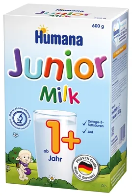 Суміш суха молочна Humana Junior Milk Розчинне молочко для дітей з 12 місяців і старше, 600 г