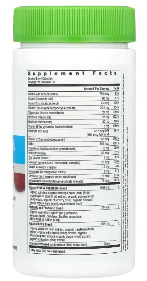 Мультивітаміни для чоловіків Rainbow Light Certified Men‘s Multivitamin, 120 вегетаріанських таблеток