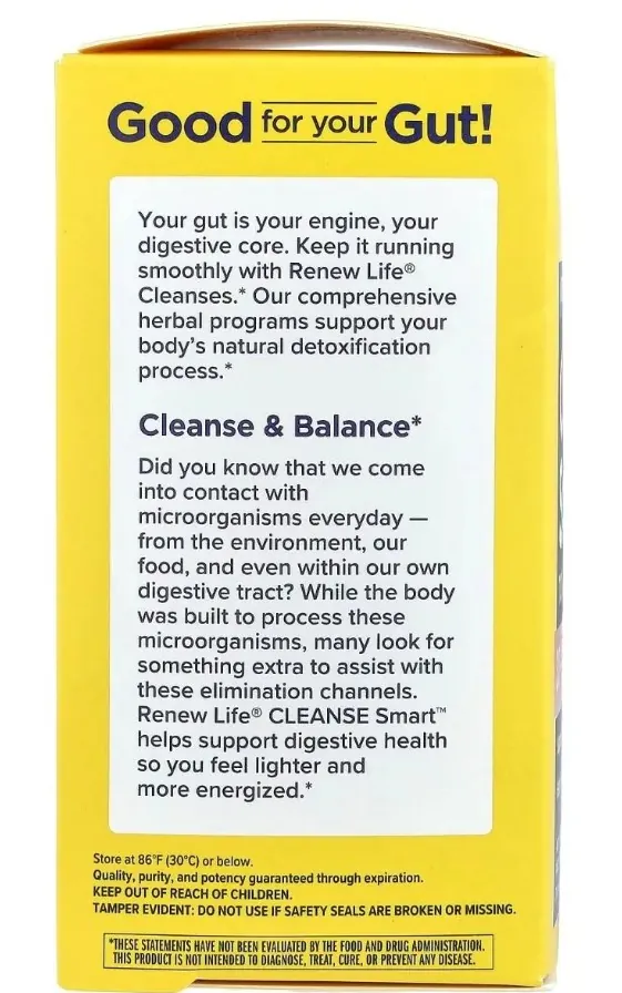 Комплекс для очищення Renew Life Advanced Cleanse Smart 30-денна програма, 2 х 60 вегетаріанських капсул