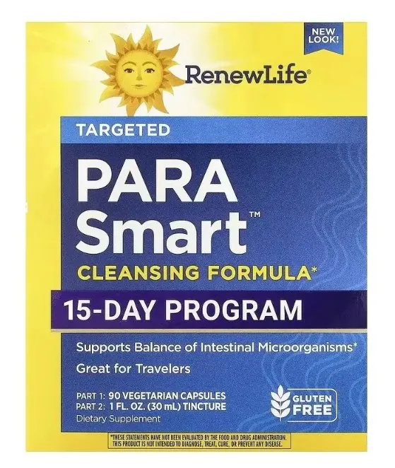 Комплекс для очищення Renew Life ParaSmart Cleansing Formula 15-денна програма вег. капсули №90 + краплі 30 мл