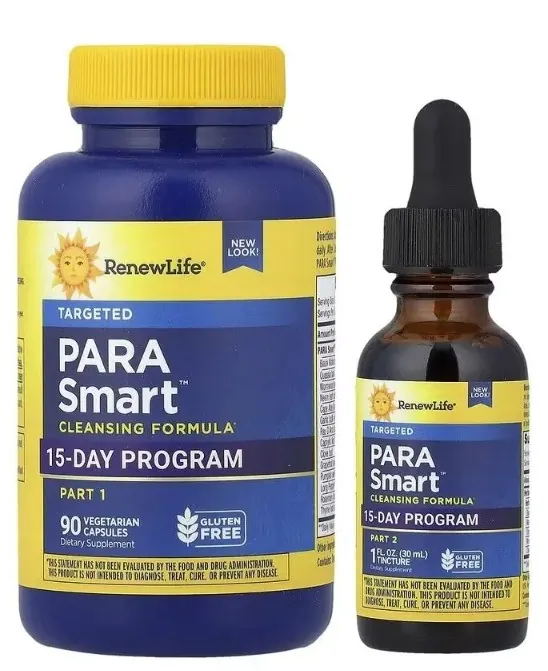 Комплекс для очищення Renew Life ParaSmart Cleansing Formula 15-денна програма вег. капсули №90 + краплі 30 мл