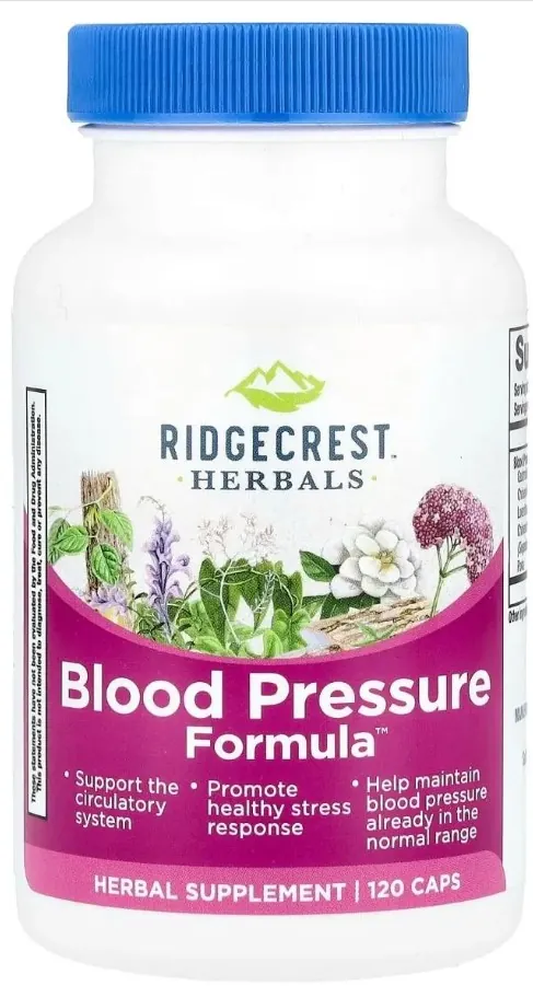 Комплекс для підтримки кров'яного тиску RidgeCrest Herbals Blood Pressure капсули №120