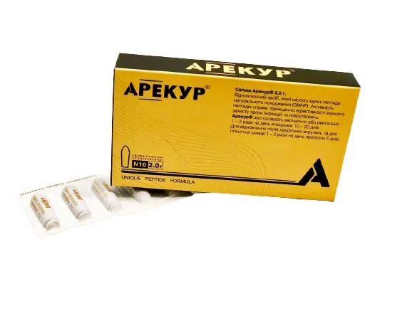 Арекур супозиторії по 2,0 г №10 у бліст.