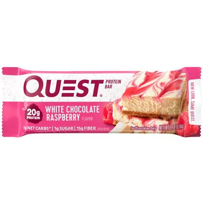 Батончик протеїновий Quest Protein Bar білий шоколад-малина, 60 г 1/12