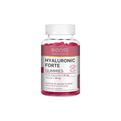 Гіалуронова кислота Biocytе Forte Gummies зволоження та пружність шкіри, 60 цукерок