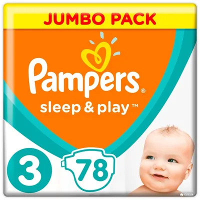 Підгузки дитячі Pampers Sleep & Play розмір 3, 6-10 кг, 78 шт