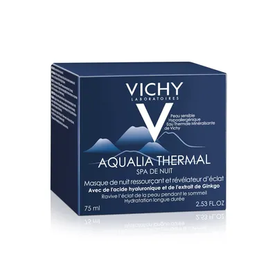 Крем-гель Vichy Aqualia Thermal нічний для глибокого зволоження, усуває ознаки втоми, 75 мл