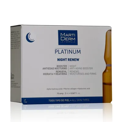 Ампули MartiDerm Platinum Night Renew, 10 штук по 2 мл