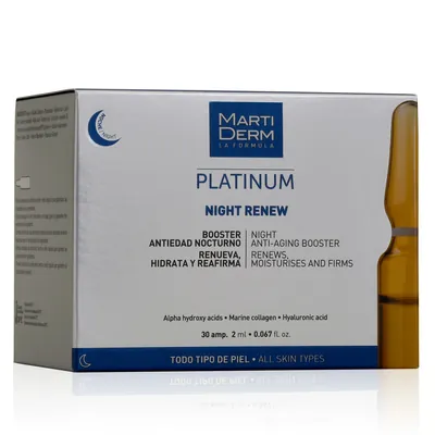 Ампули MartiDerm Platinum Night Renew, 30 штук по 2 мл