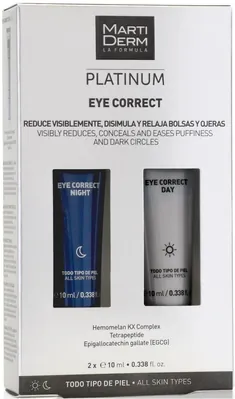 Набір MartiDerm Platinum Eye Correct для зони навколо очей (денний крем 10мл + нічний крем 10мл)