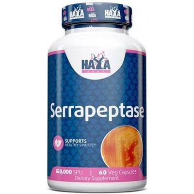 Серрапептаза Haya Labs Serrapeptase 60000 SPU, 60 капсул
