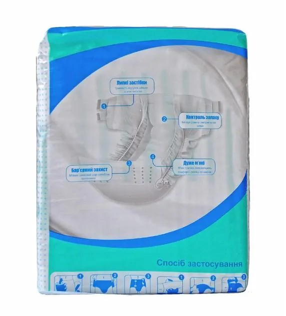 Підгузки для дорослих Alexpharm, Преміум клас, розмір M (61-91 см), 10 штук