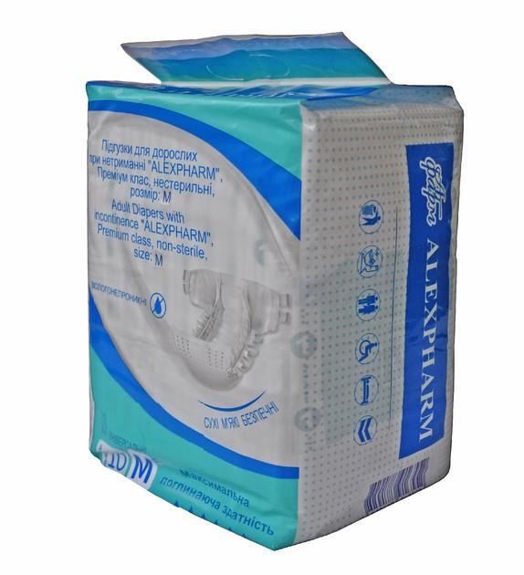 Підгузки для дорослих Alexpharm, розмір M (61-91 см), 10 штук