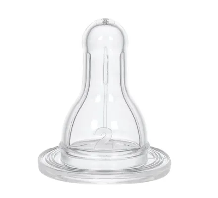 Соска силіконова Wee Baby антиколікова кругла для пляшечок Anticolic №2