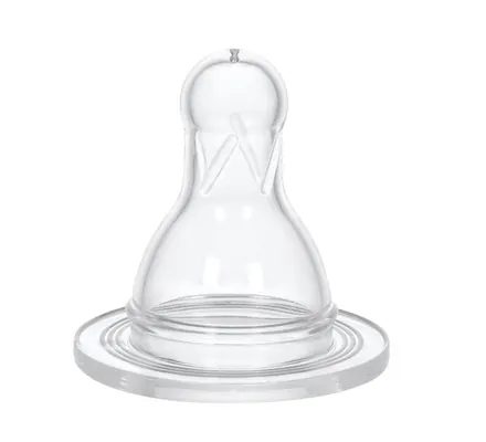 Соска силіконова Wee Baby антиколікова кругла для пляшечок Anticolic №1