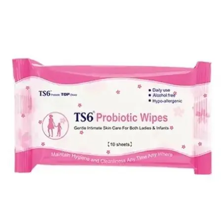 Серветки вологі TS6 Probiotic Wipe для інтимної гігієни, 10 штук