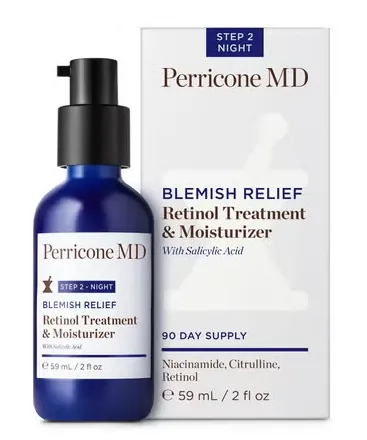 Засіб для обличчя Perricone MD Blemish Relief нічний з ретинолом для проблемної шкіри, 59 мл
