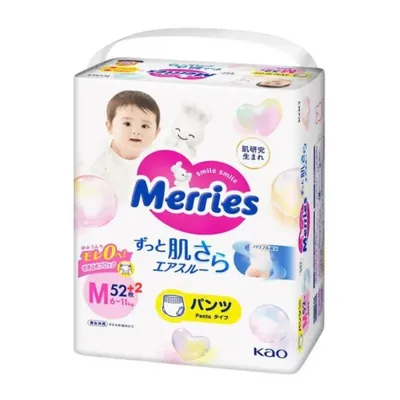 Підгузки-трусики KAO Merries M (6-11 кг), 54 шт