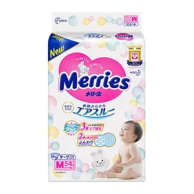 Підгузки KAO Merries М (6-11 кг), 54 шт