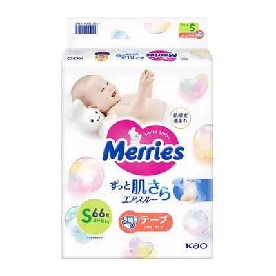 Підгузки KAO Merries S (4-8 кг), 66 шт