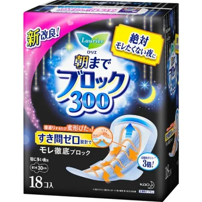 Прокладки гігієнічні KAO Laurier Super Absorption Night Use нічні 30 см, 18 шт